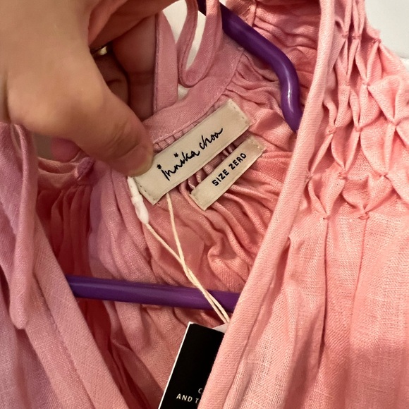 Innika Choo Pink Linen Blouse, Size 0, BNWT - Picture 3 of 7